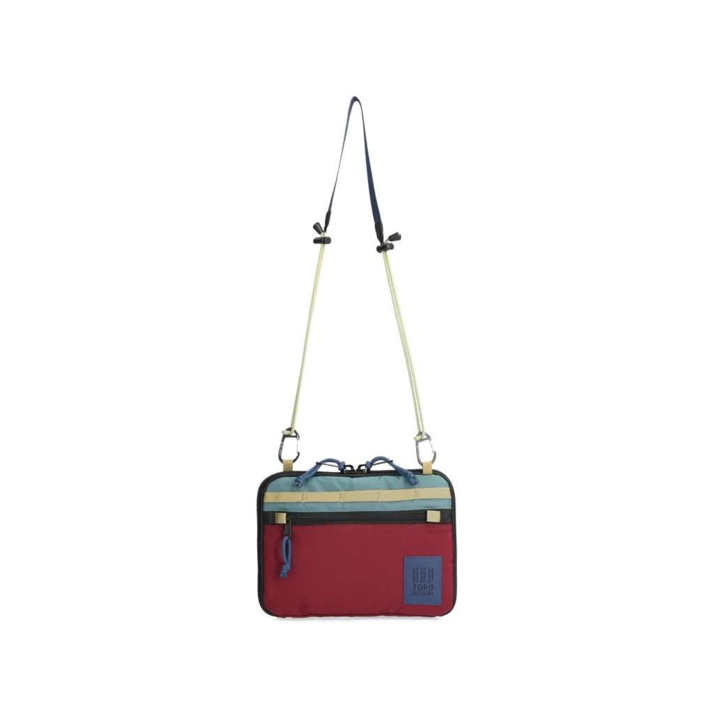 All Adventure Accessory Bag topo design Burgundy