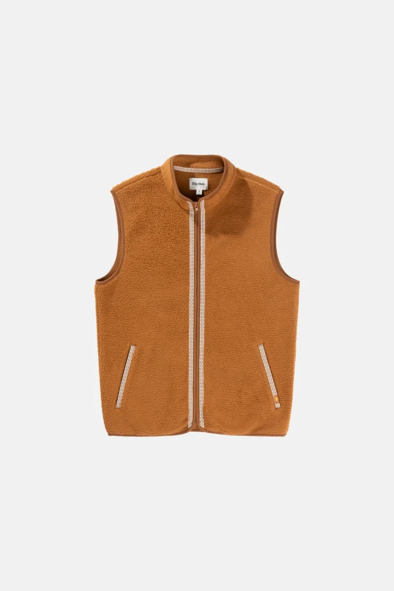 RHYTHM - MARCO SHERPA VEST – TOBACCO