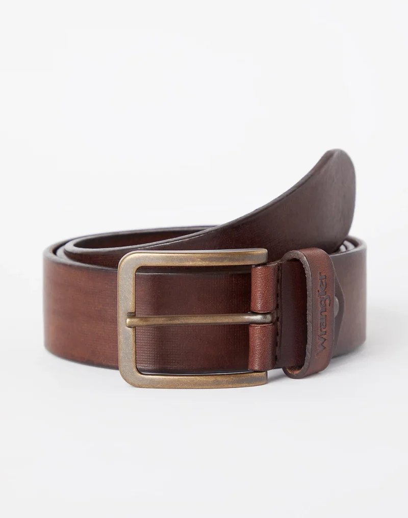 WRANGLER - STRUCTURED BELT – BROWN