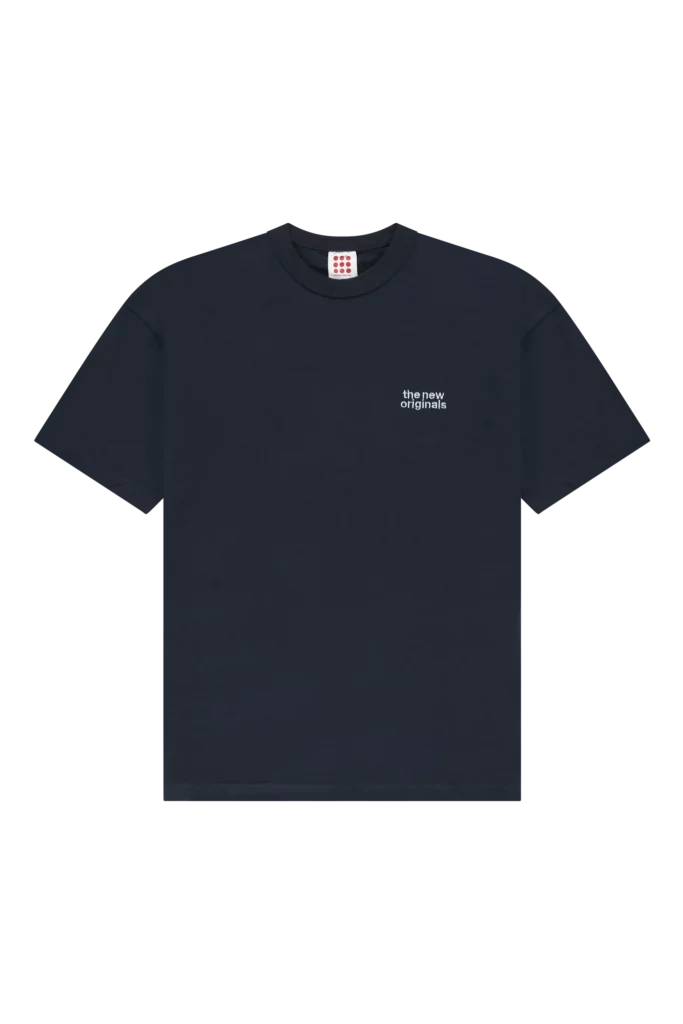 T-shirt The New Originals Catna Tee Navy – logo brodé poitrine gauche