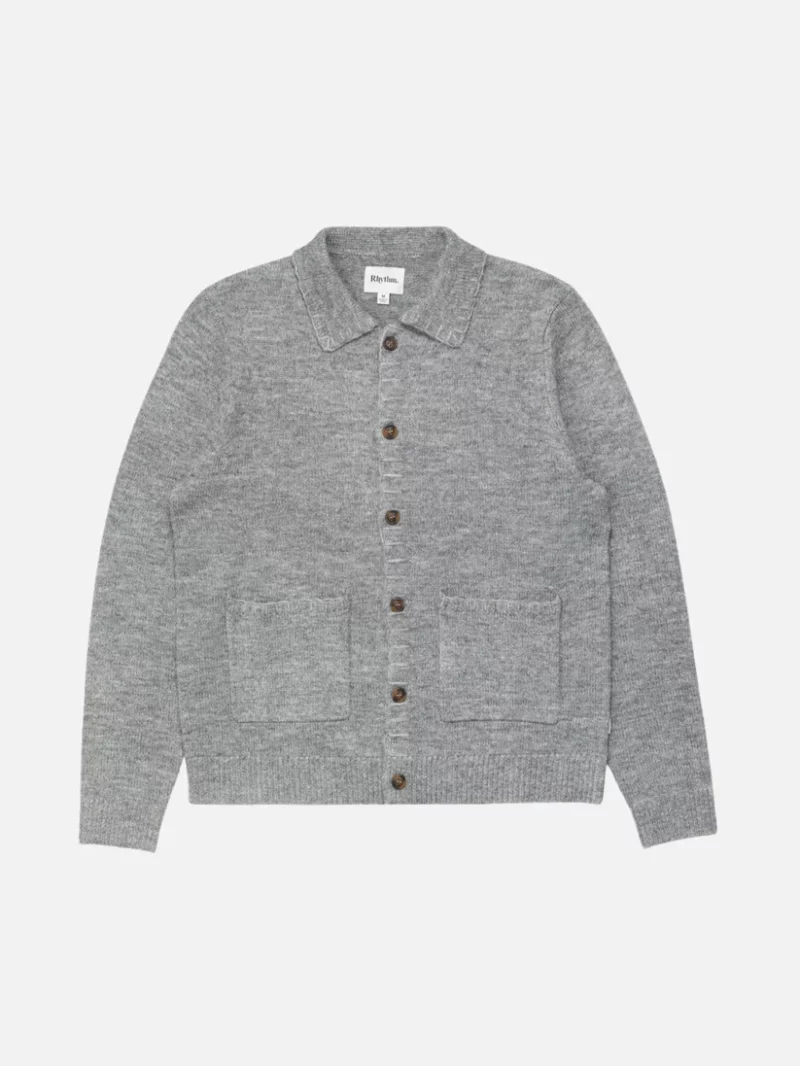 RHYTHM - MOHAIR WHIP STITCH KNIT SHIRT – GREY