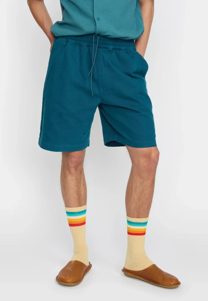 Long Casual Shorts Revolution 4054 Petrol face, tissu twill épais, coupe loose