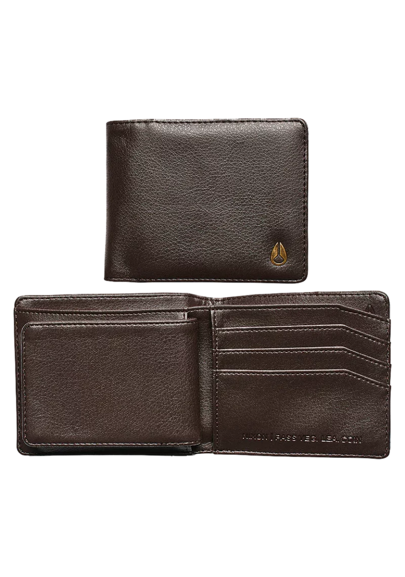 NIXON PASS VEGAN LEATHER COIN WALLET – BROWN