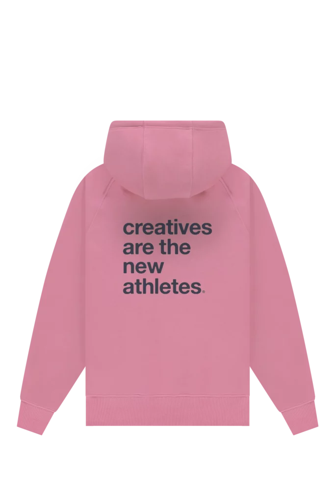 dos du hoodie Catna Bonbon avec slogan “Creatives Are The New Athletes”
