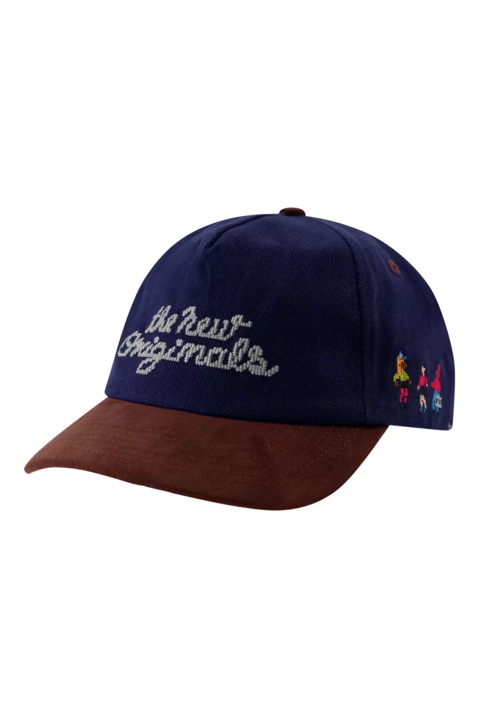 Casquette Block Party Cap navy / brown vue de face
